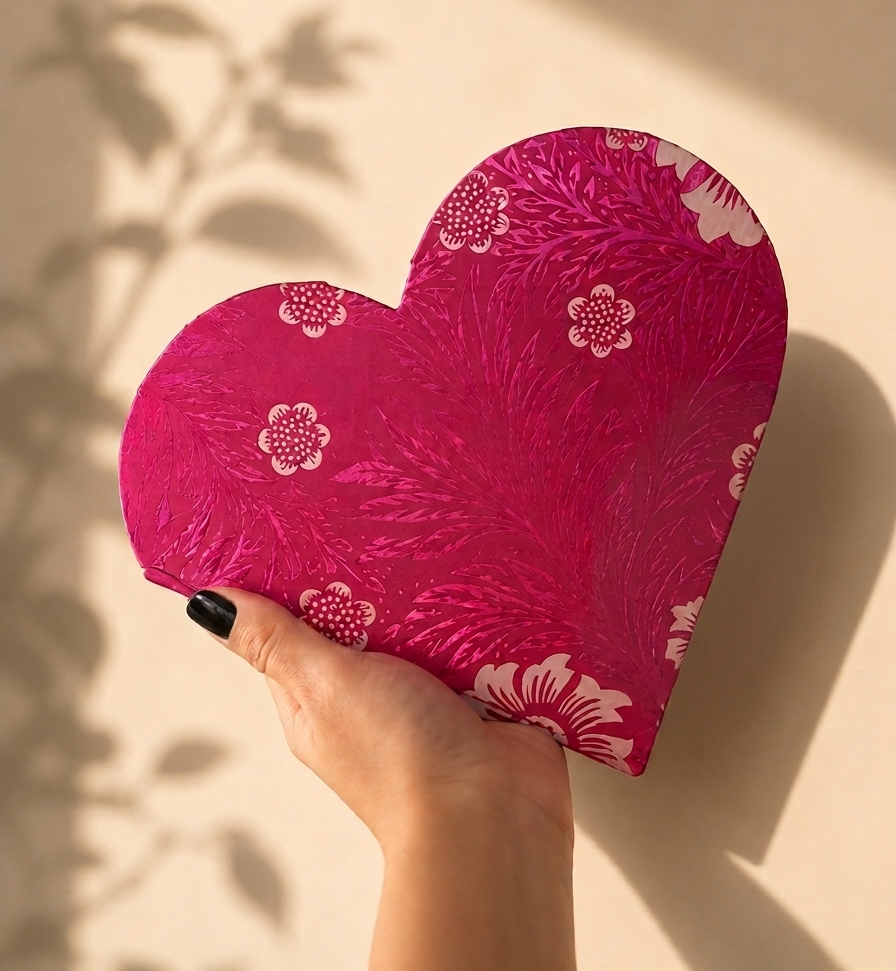 Handmade Heart-Shaped Diary