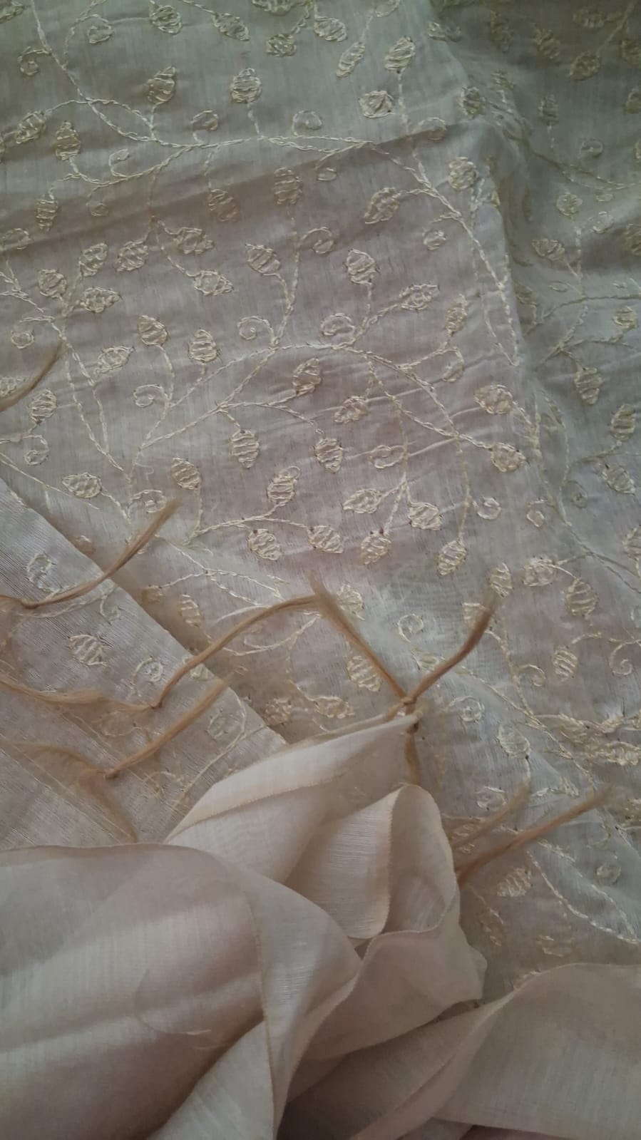 Bengal Cotton Khadi Blend Embroidered Dupatta