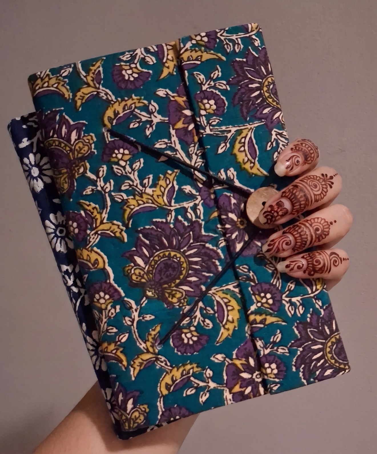 Fabric Cover Journal with Handmade Unbleached Paper