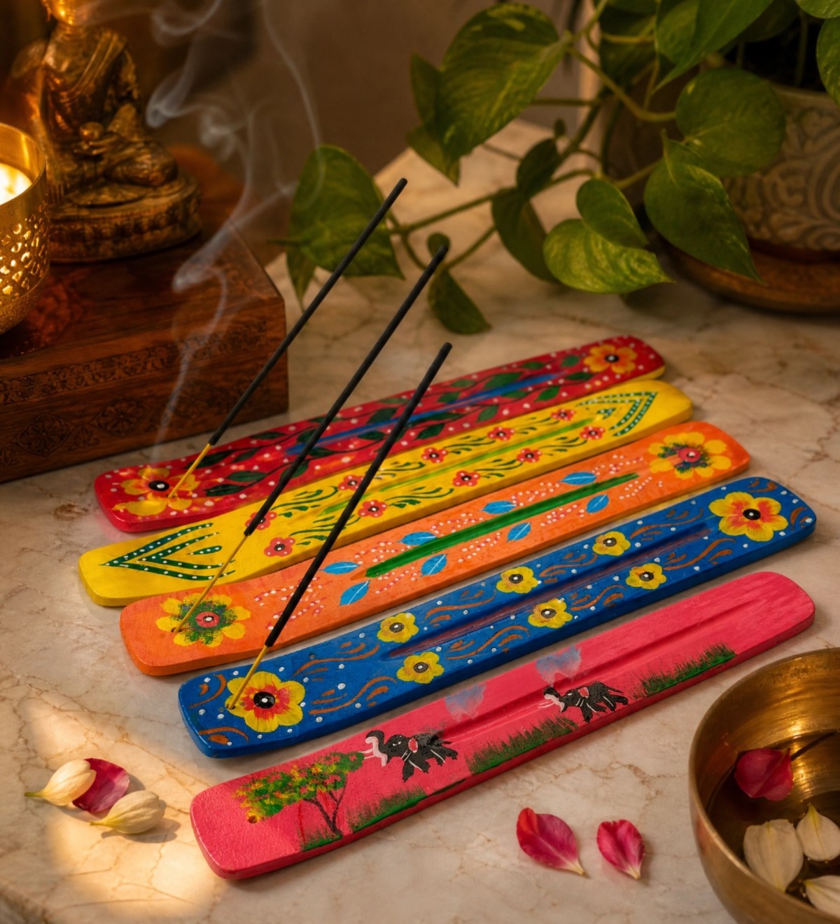Hand-Painted Incense Stick Holder