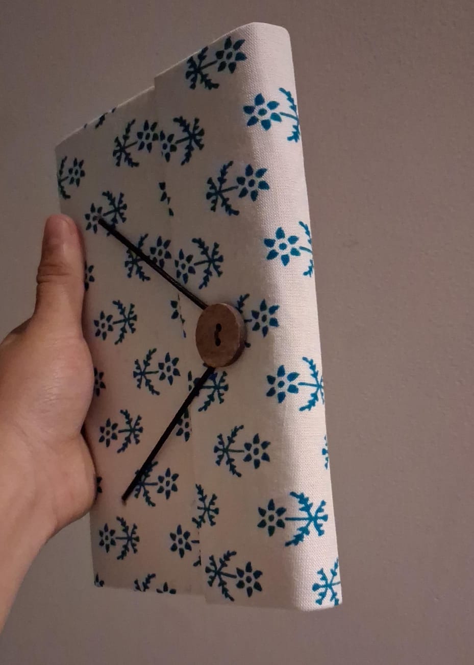 Fabric Cover Journal with Handmade Unbleached Paper