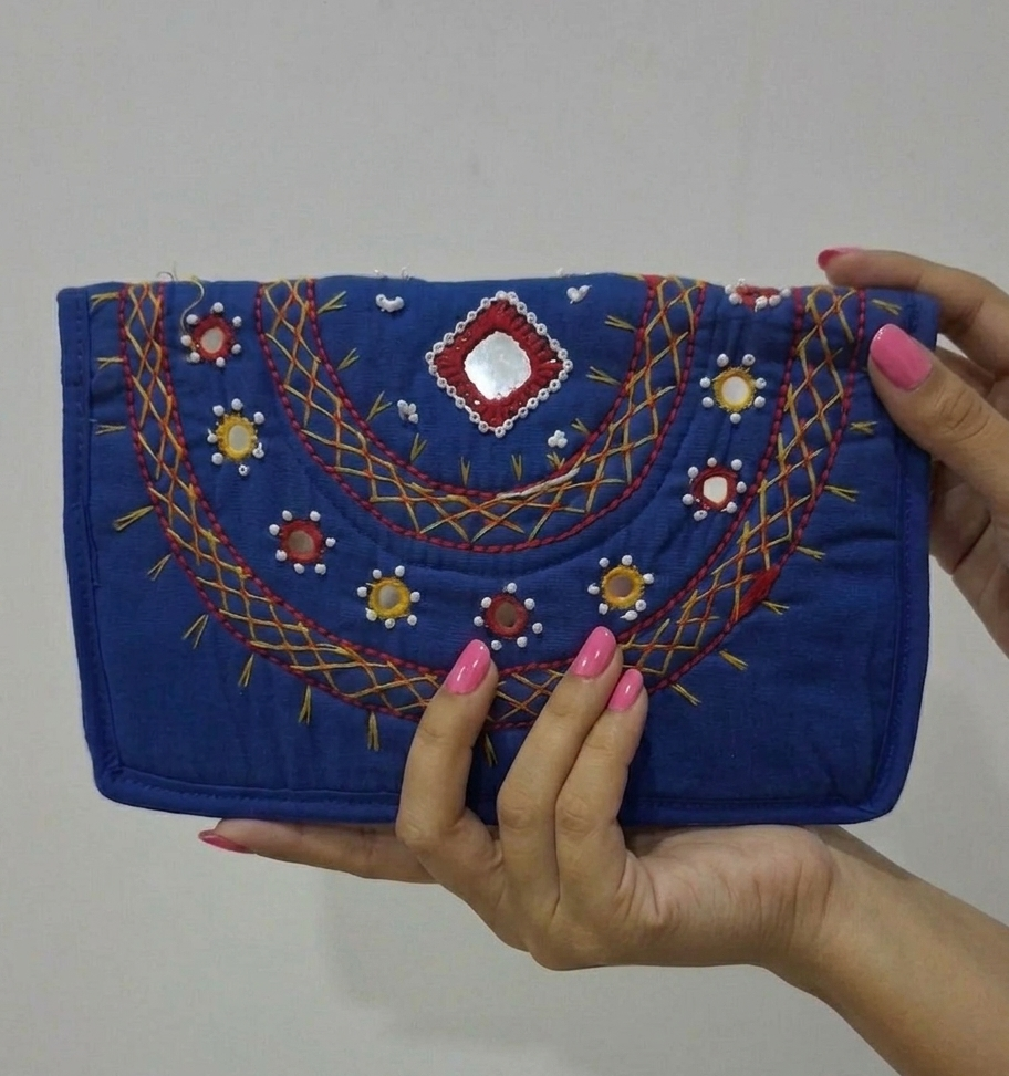Hand-Embroidered Banjara Clutch 