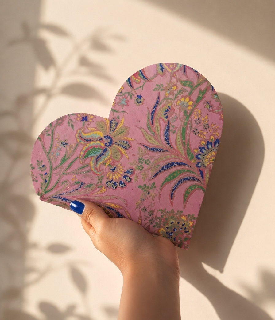 Handmade Heart-Shaped Diary