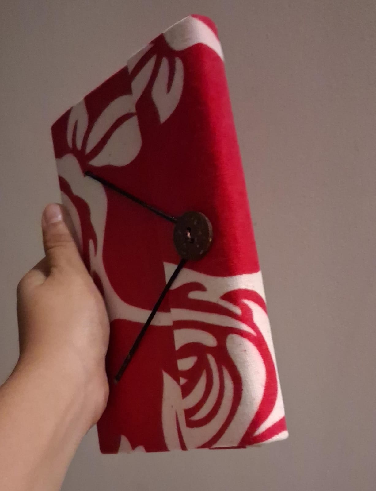 Fabric Cover Journal with Handmade Unbleached Paper