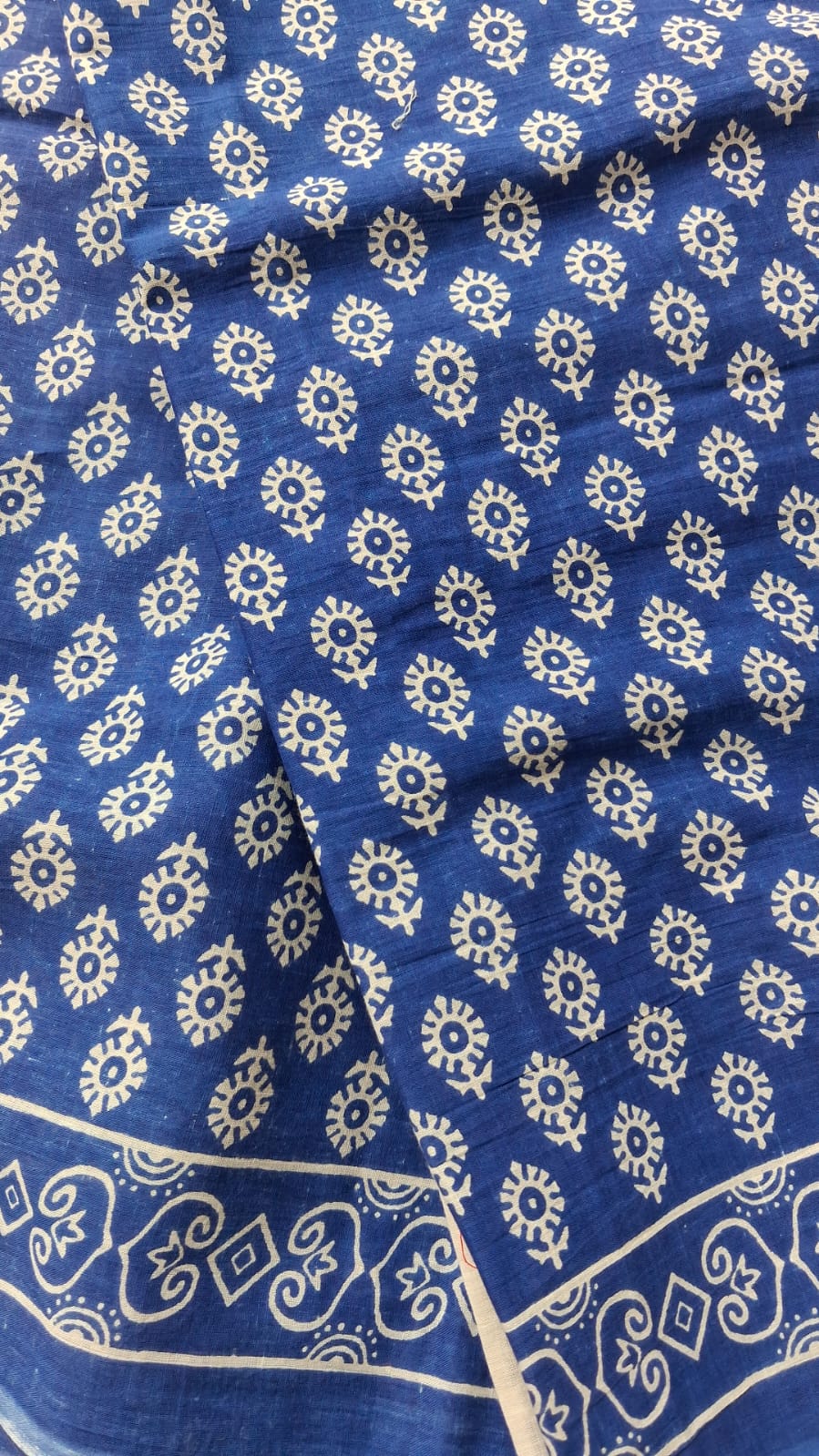  Block Printed Jaipuri Mulmul Cotton Saree