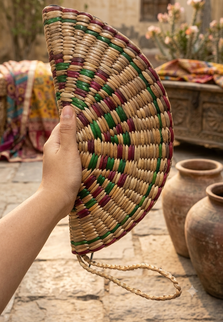 Handwoven Kauna Grass Clutch with Traditional Weaving