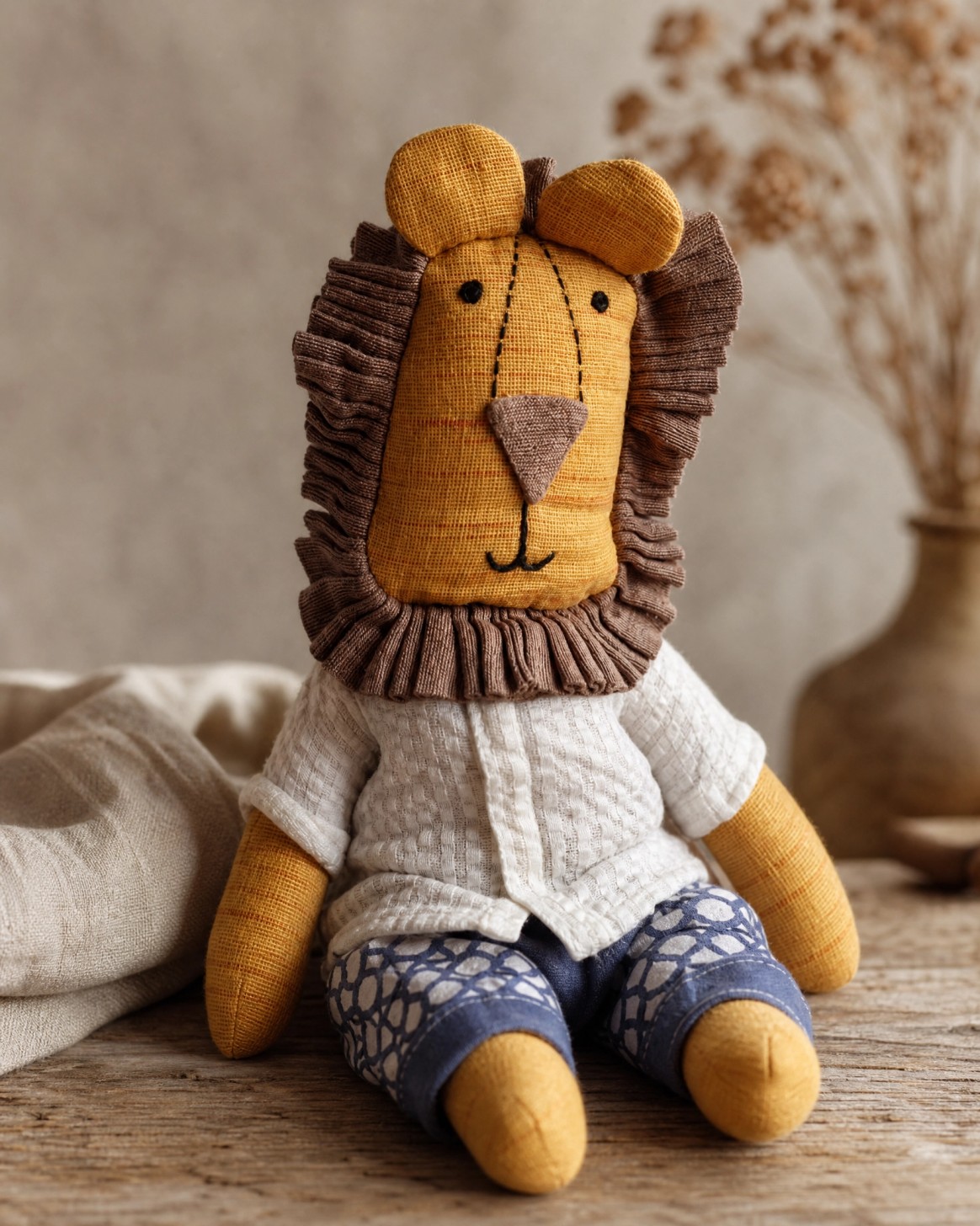 Meet Our Handmade Fabric Lion