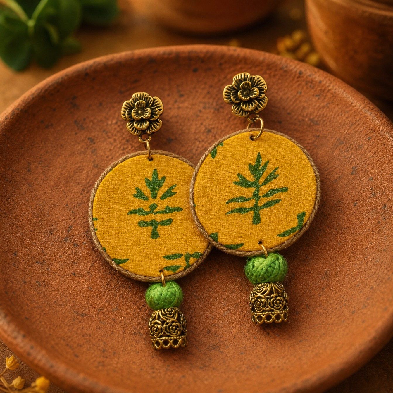 Mehak  Upcycled Handmade Textile Earring