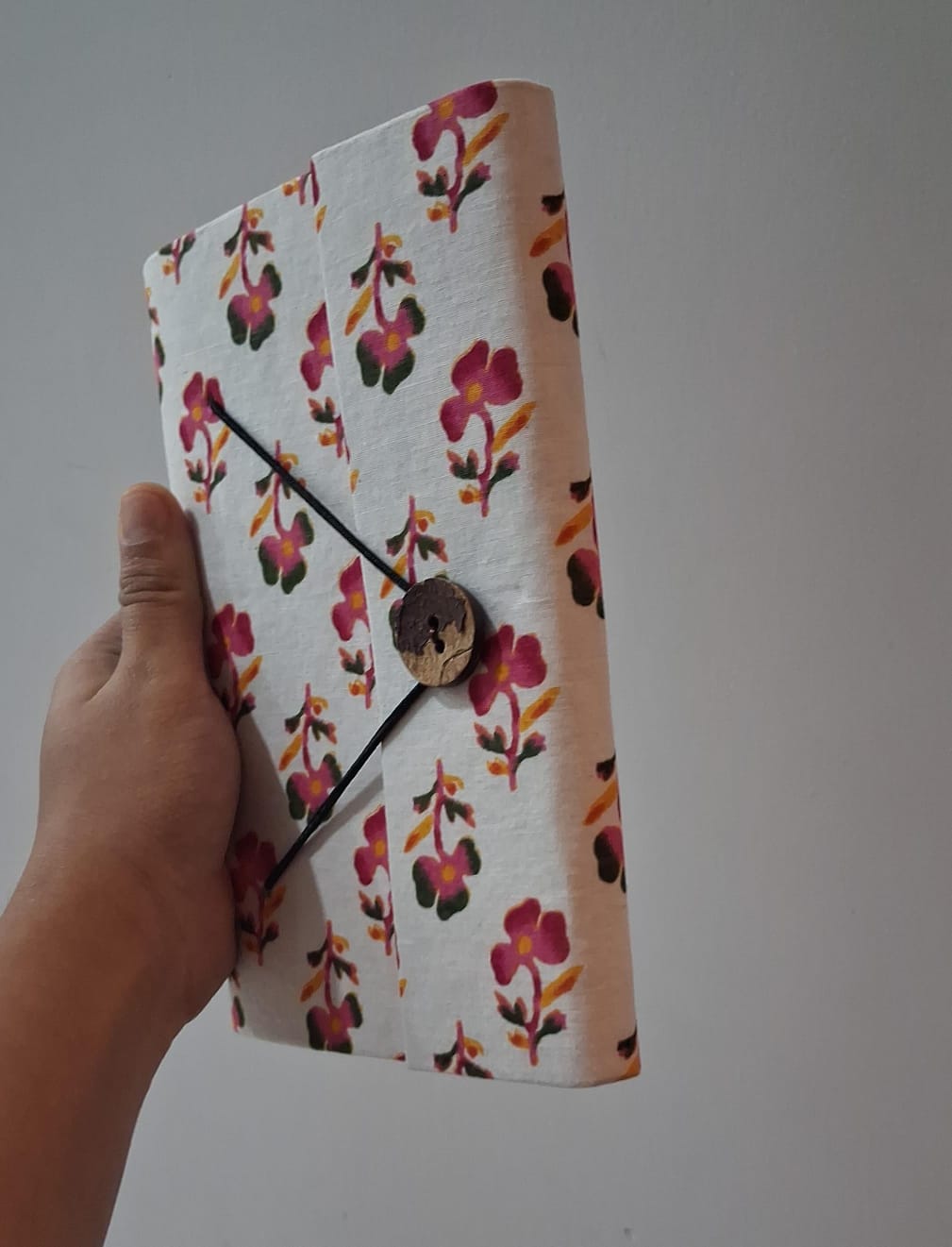 Fabric Cover Journal with Handmade Unbleached Paper
