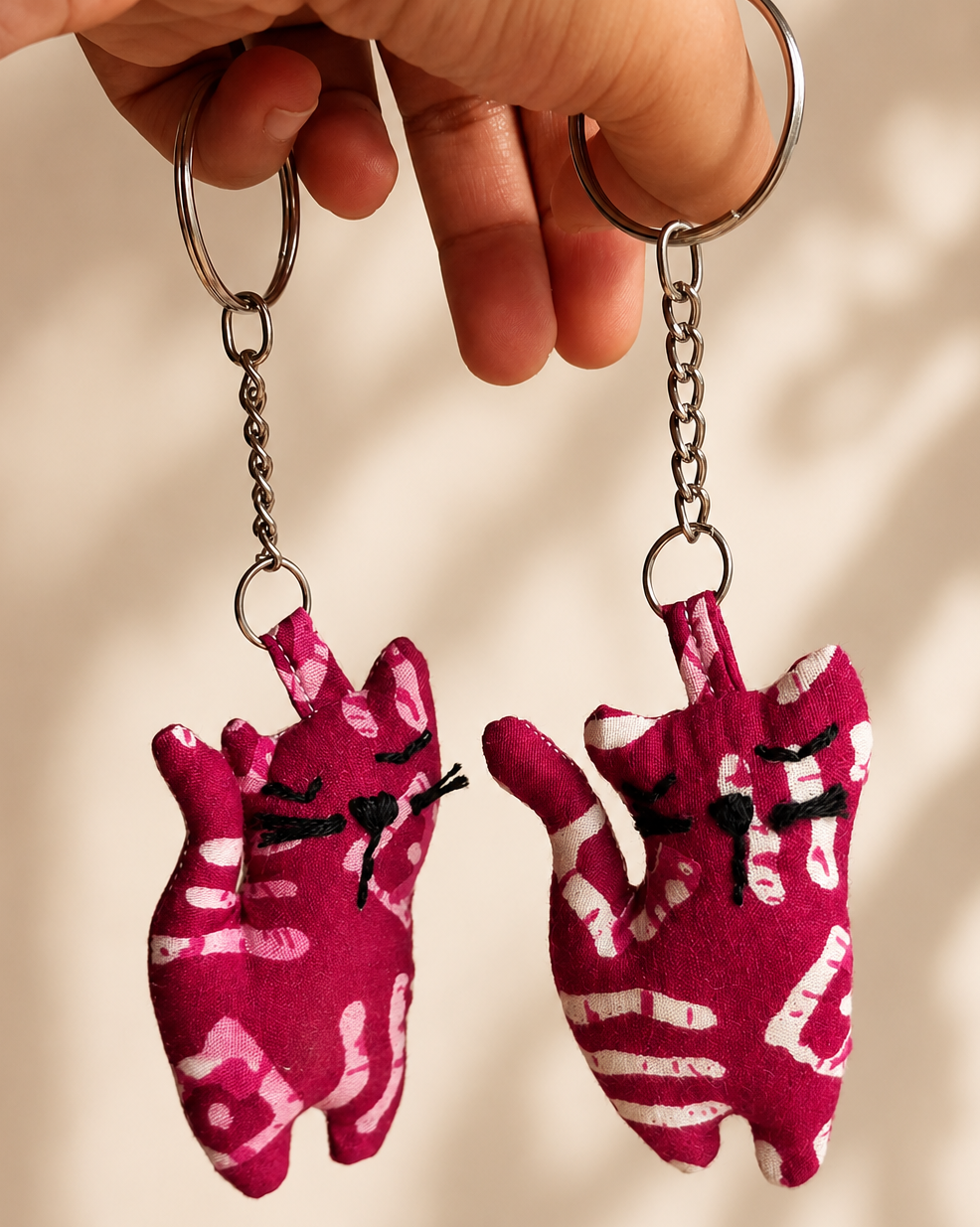 Meow Fabric Key Chain