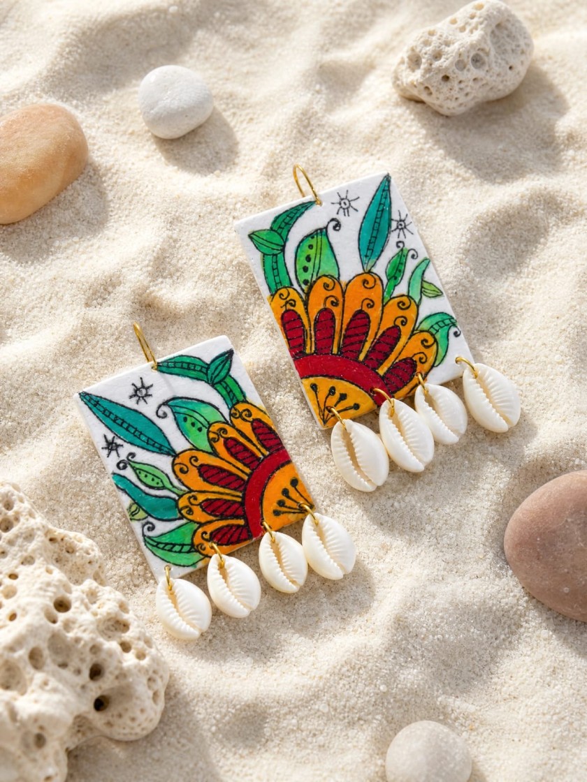 Priyal Upcycled Handmade Textile Earring