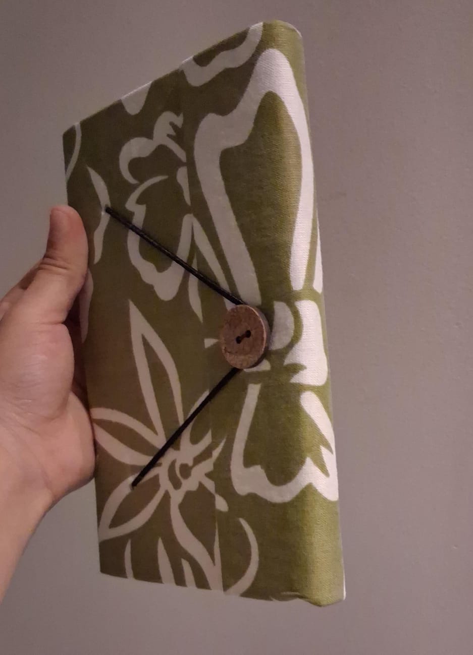 Fabric Cover Journal with Handmade Unbleached Paper