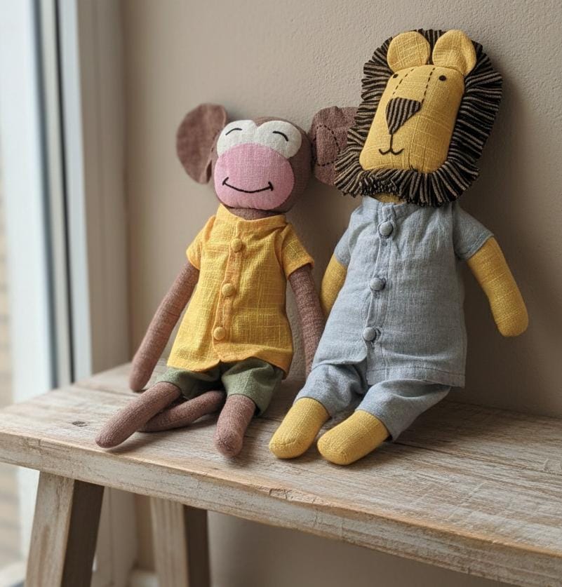 Meet Our Handmade Fabric Lion