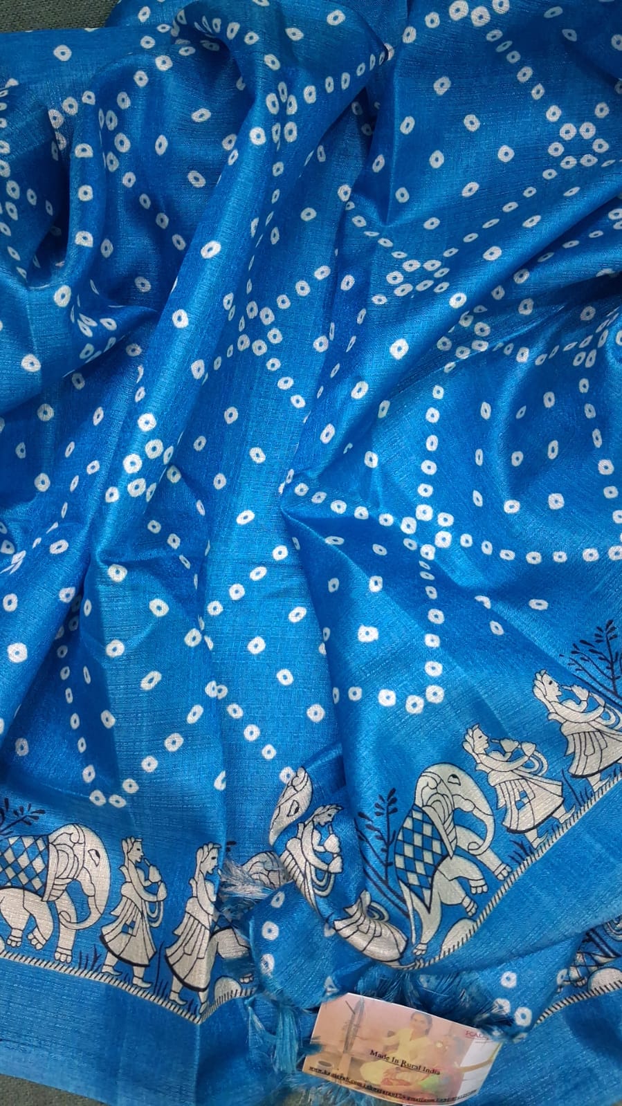 Soft Cotton Chanderi Silk Blend Bandhani Dupatta