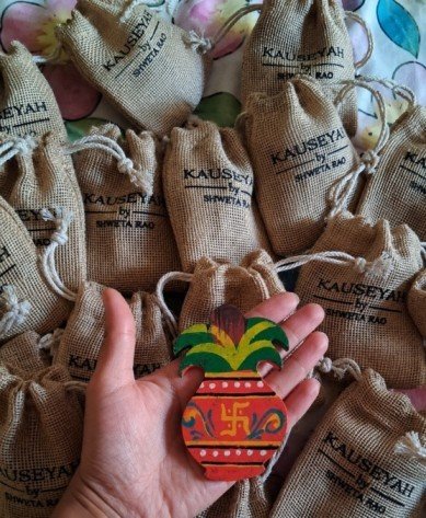 Traditional Hand-Painted Wooden Fridge Magnets