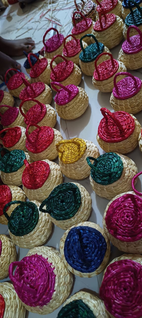 Handwoven Sikki Grass Basket