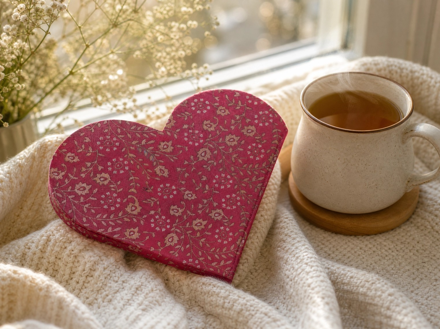 Handmade Heart-Shaped Diary