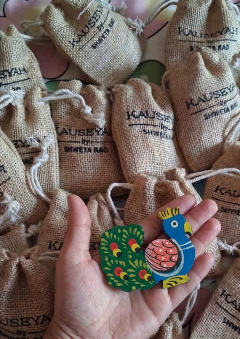Traditional Hand-Painted Wooden Fridge Magnets