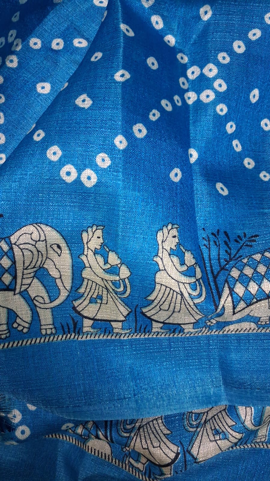 Soft Cotton Chanderi Silk Blend Bandhani Dupatta