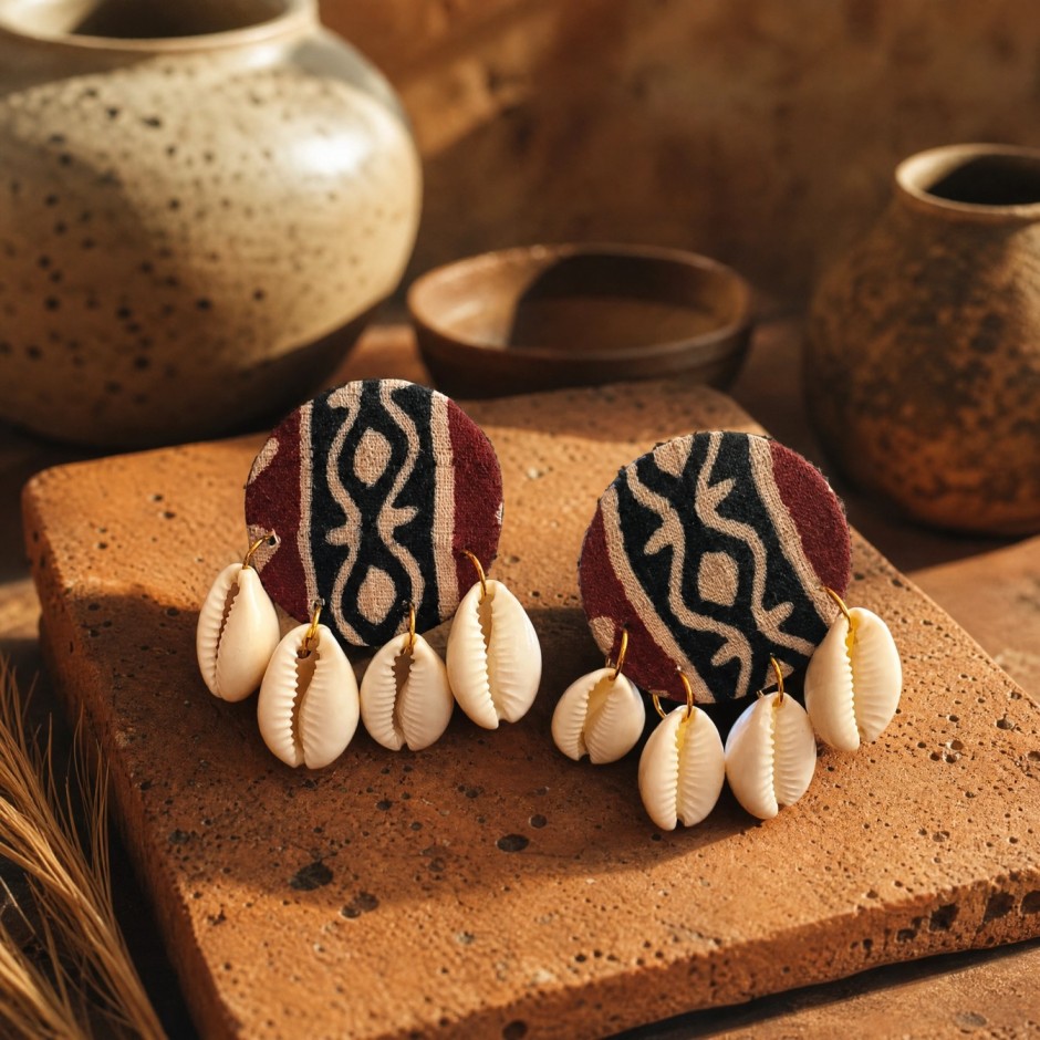 Kuhu Upcycled Handmade Textile Earring