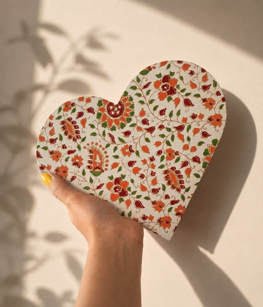 Handmade Heart-Shaped Diary