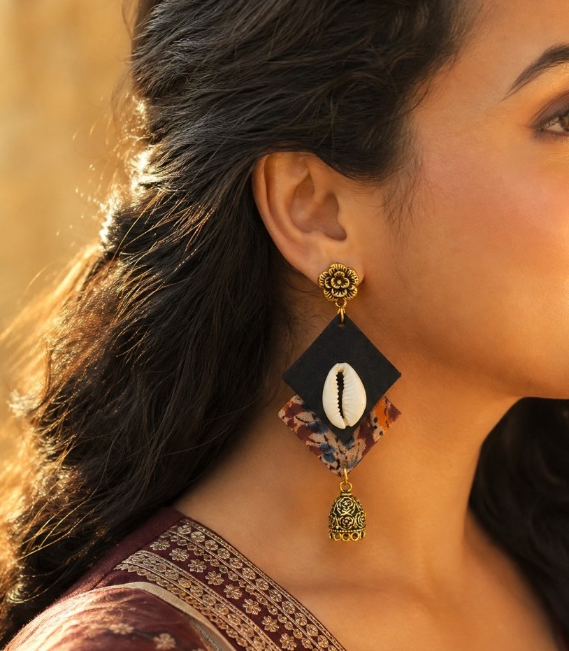 Kabir Upcycled Handmade Textile Earring