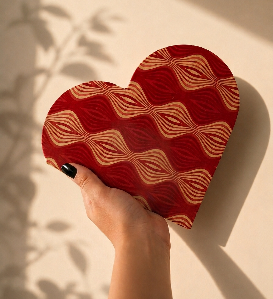 Handmade Heart-Shaped Diary