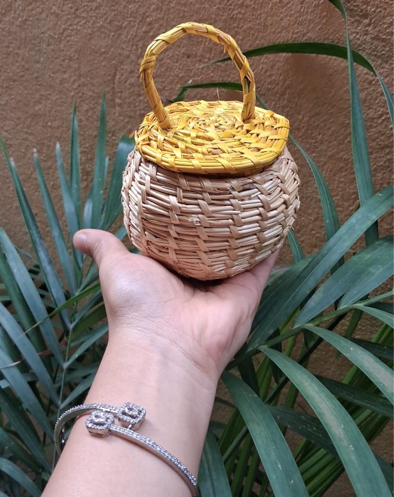 Handwoven Sikki Grass Basket