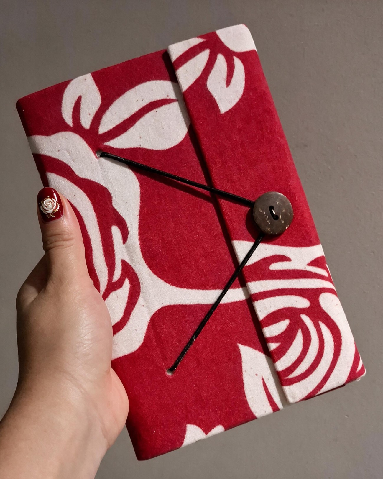 Fabric Cover Journal with Handmade Unbleached Paper